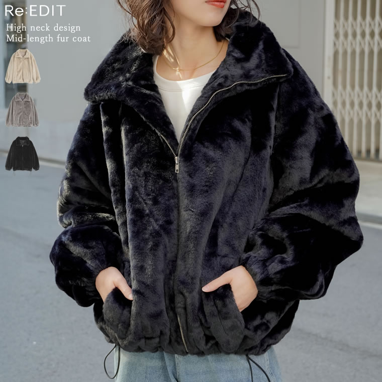 楽天市場】 フェイクファー コート レディース ファー ファーコート