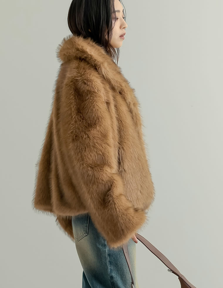 完売 リエディ ビッグカラーフェイクファーミドルコート ファーコート M/Lサイズ ビッグカラーフェイクファーミドルコート レディース