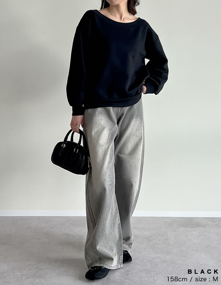 裏起毛マルチウェイスウェットトップス レディース 秋 冬 リエディ