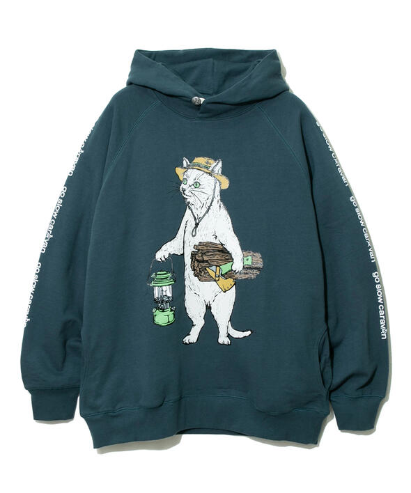 GOQOOさま専用　go slow caravan ジャングルパーカー go slow caravan パーカー ヘビースウェットx裏ワッフルgsc
