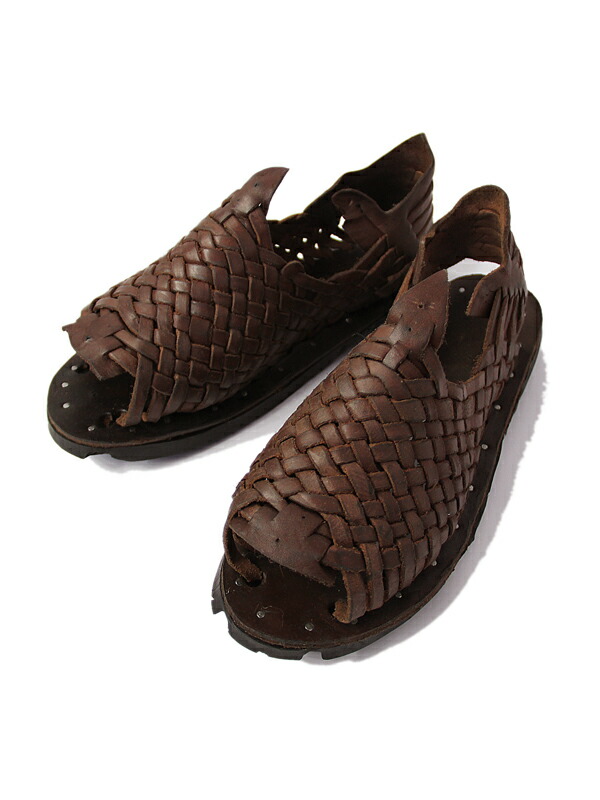 新発 即納 メキシカン サンダル レザー ブレード 編みリゾートサンダル メキシコ ブラウン 茶色 Leather Mexican Sandal Brown 代引き手数料無料 Www Consulacam Marseille Fr