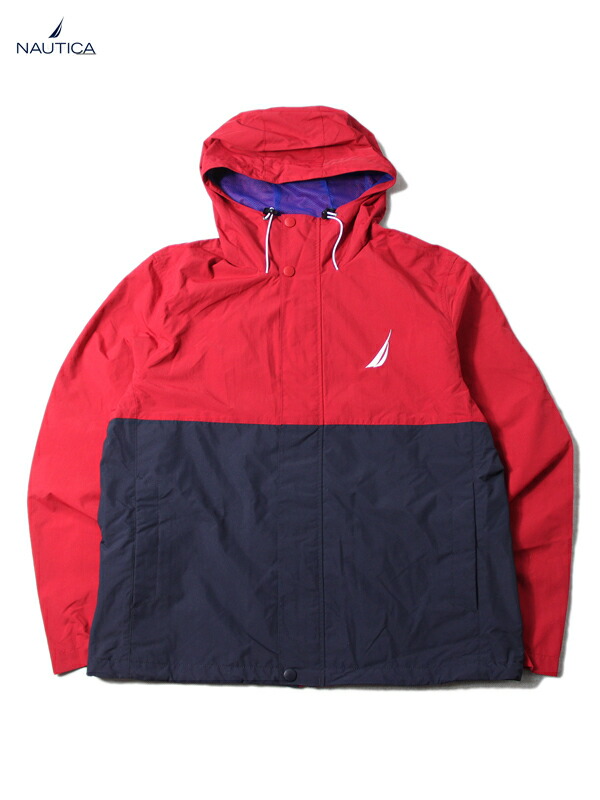 楽天市場】【USモデル】NAUTICA SLEEVE LOGO NYLON JACKET red 