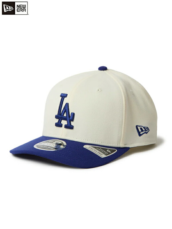 【正規取扱店】NEW ERA 9SEVENTY Stretch Series Los Angeles Dodgers SNAP BACK CAP white / royal visor ニューエラ 970 ストレッチスナップ ロサンゼルス・ドジャース ホワイト ロイヤル バイザー