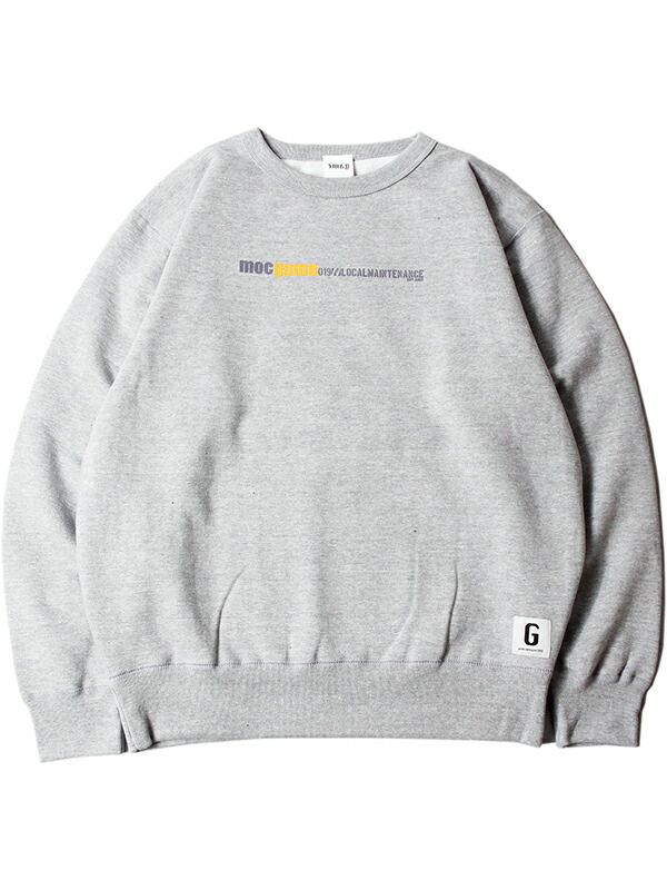 game clothing ORIGINAL "MOC GAME" CREWNECK SWEAT gray ゲームクロージング オリジナル クルーネック スウェット グレー｜game clothing