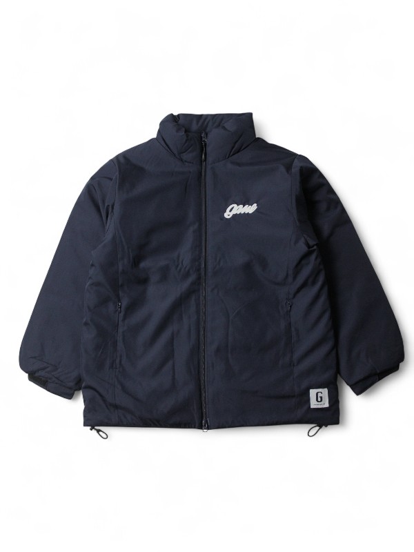 game clothing ORIGINAL "FLOW LOGO" PUFF JACKET navy ゲームクロージング オリジナル パフジャケット ネイビー｜game clothing