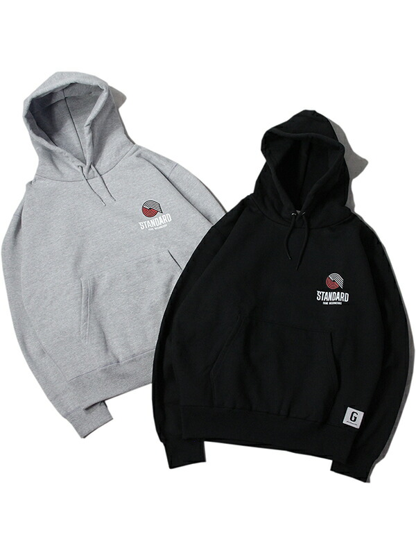 AERON STANDARD &times; game clothing ORIGINAL PULLOVER HOODIE gray/black アーロンスタンダード ゲームクロージング ヘビーウェイト プルオーバー フーディー パーカー グレー/ ブラック｜game clothing