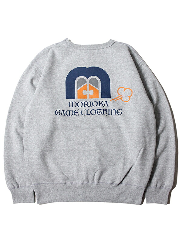JAZZY SPORT MORIOKA &times; game clothing COLLABORATION HEAVY WEIGHT CREW NECK SWEAT gray ジャジースポートゲーム クロージング コラボレーション ヘビーウェイト クルーネック スウェット グレー｜game clothing