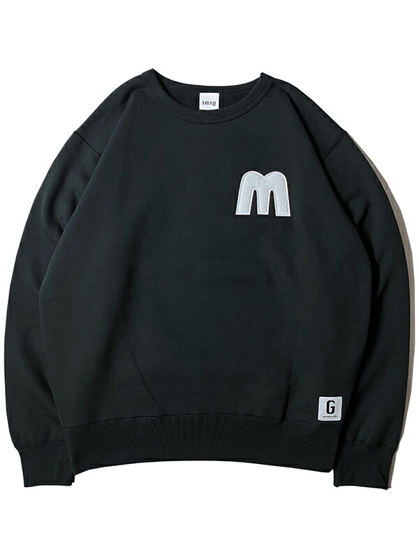 【楽天市場】game clothing ORIGINAL "M" PATCH CREW NECK SWEAT black ゲームクロージング