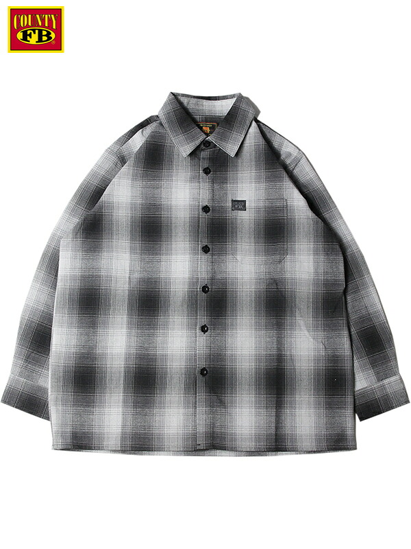 【楽天市場】【インポート】FB COUNTY CHECKER FLANNEL LONG SLEEVE SHIRT black/gray エフ ...