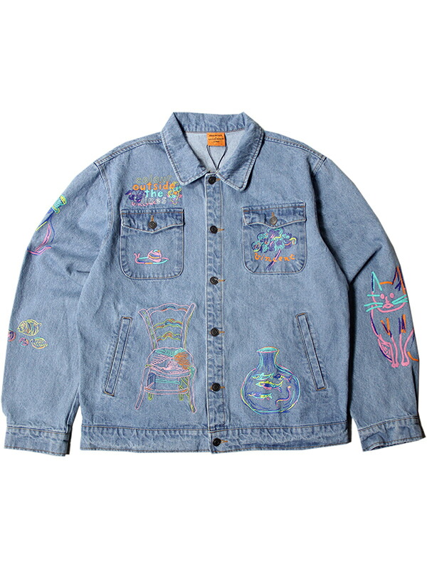 【インポート】VAN GOGH MUSEUM DENIM JACKET light bue ファン・ゴッホ ミュージアム オフィシャル デニム ジャケット ライトブルー