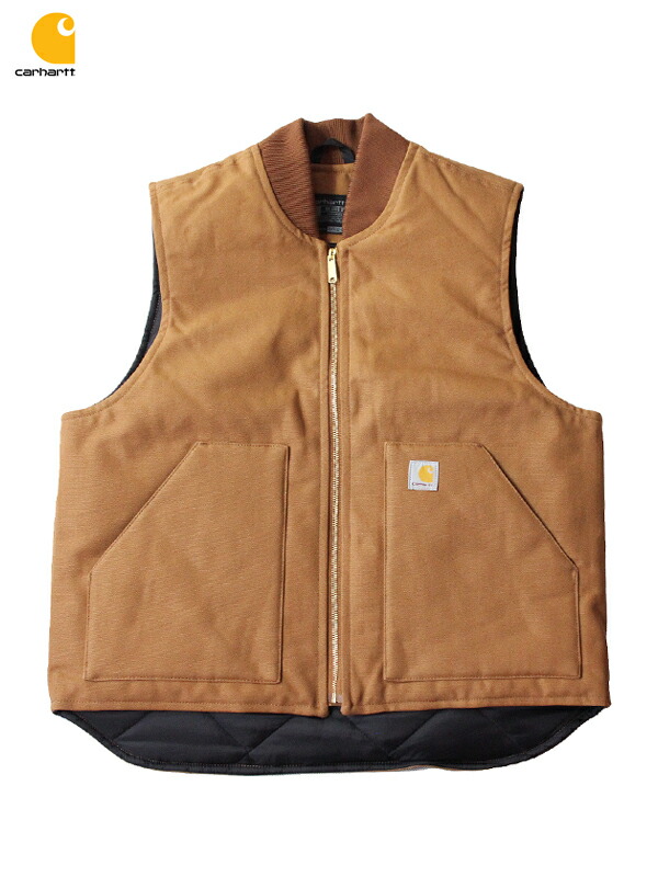 【インポート】Carhartt Relaxed Fit Firm Inslulated DUCK VEST carhartt brown カーハート ダックベスト カーハート ブラウン