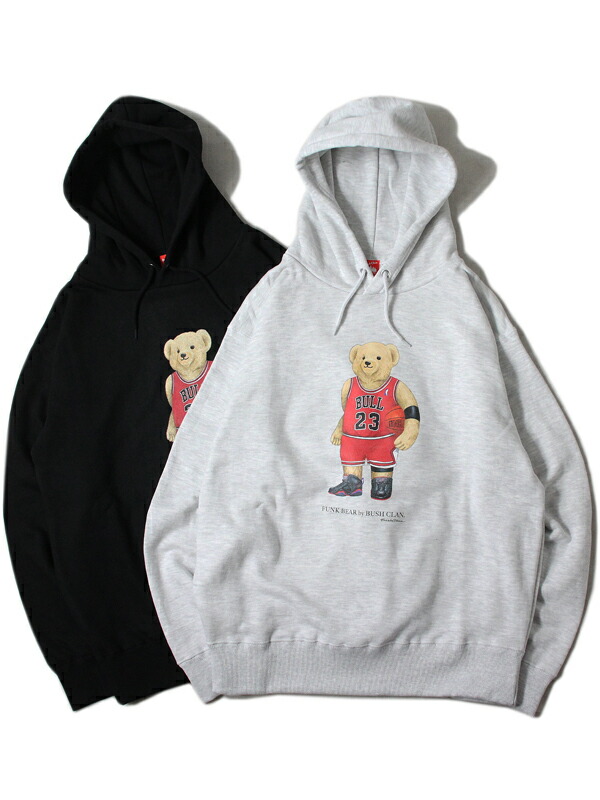 楽天市場】BUSH CLAN BIGGIE BEAR HOODIE navy / black ブッシュクラン