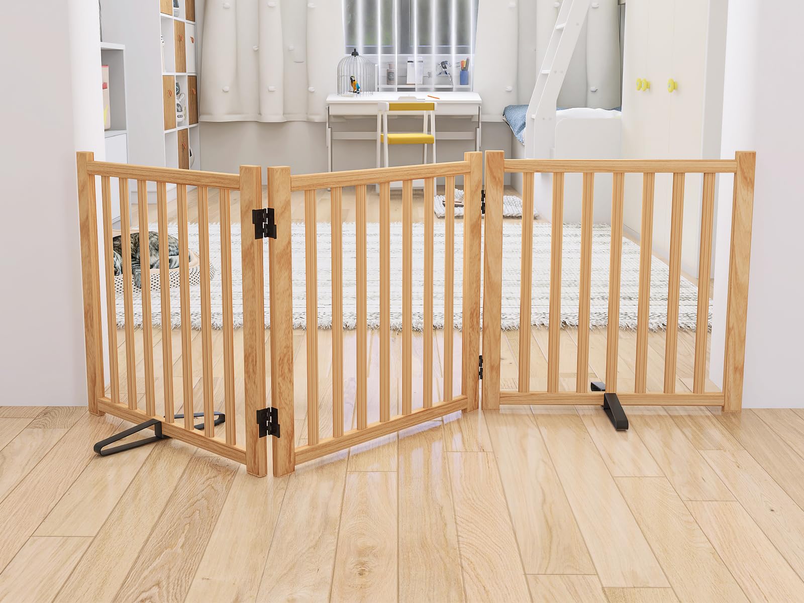 楽天市場】ペットゲート木製犬ゲートYOCANペットフェンス高さ58cm長さ