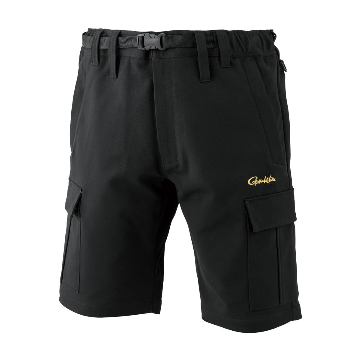 がまかつ(Gamakatsu) フィッシングショーツ(カーゴタイプ) GM3771 ブラック&times;ゴールド L｜SKSHOP