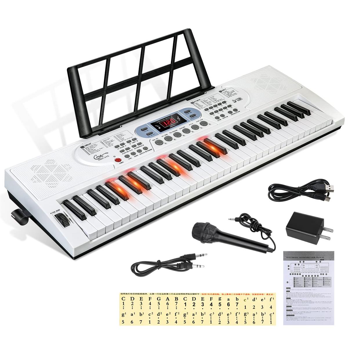 楽天市場】Hricane キーボード ピアノ 電子ピアノ 61鍵盤 200種類音色