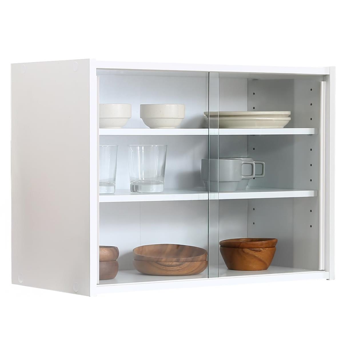 楽天市場】不二貿易キッチン収納食器棚幅60x奥行39.5x高さ89cmホワイト