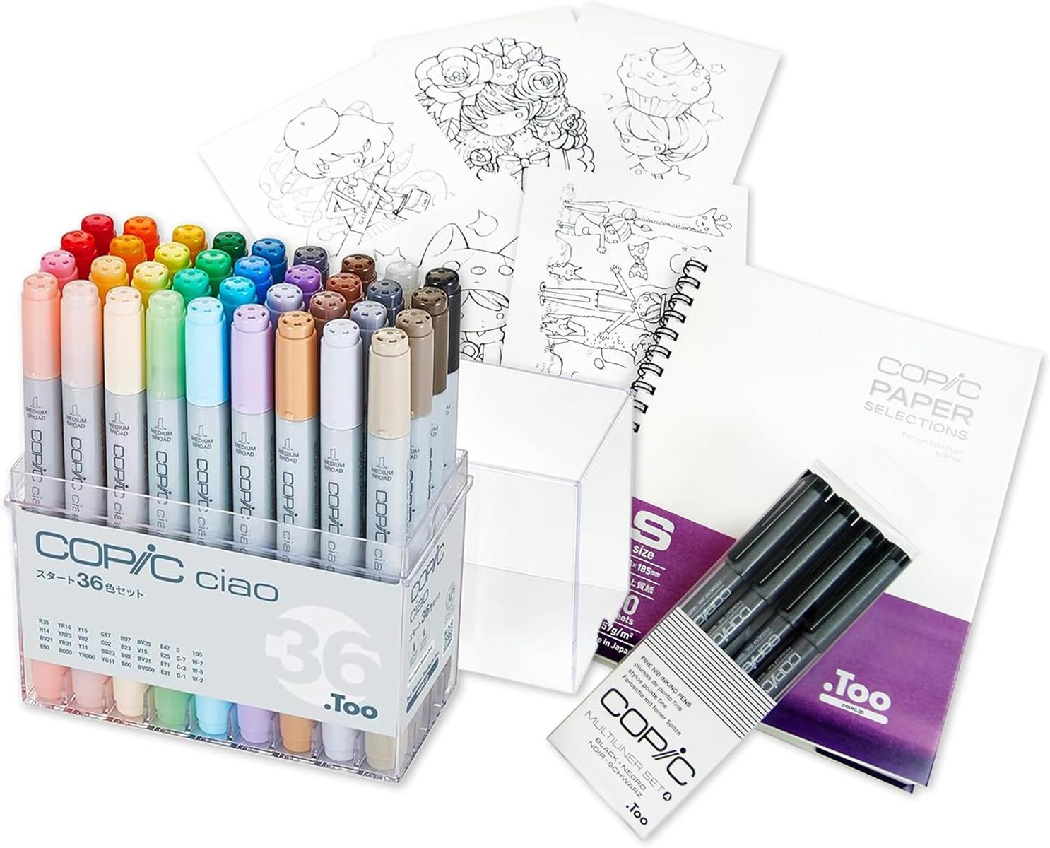 コピック(COPIC) Too コピック チャオ スタートボックス 36色 日本製 多色 イ ラストマーカー マーカー マーカーペン インク補充可
