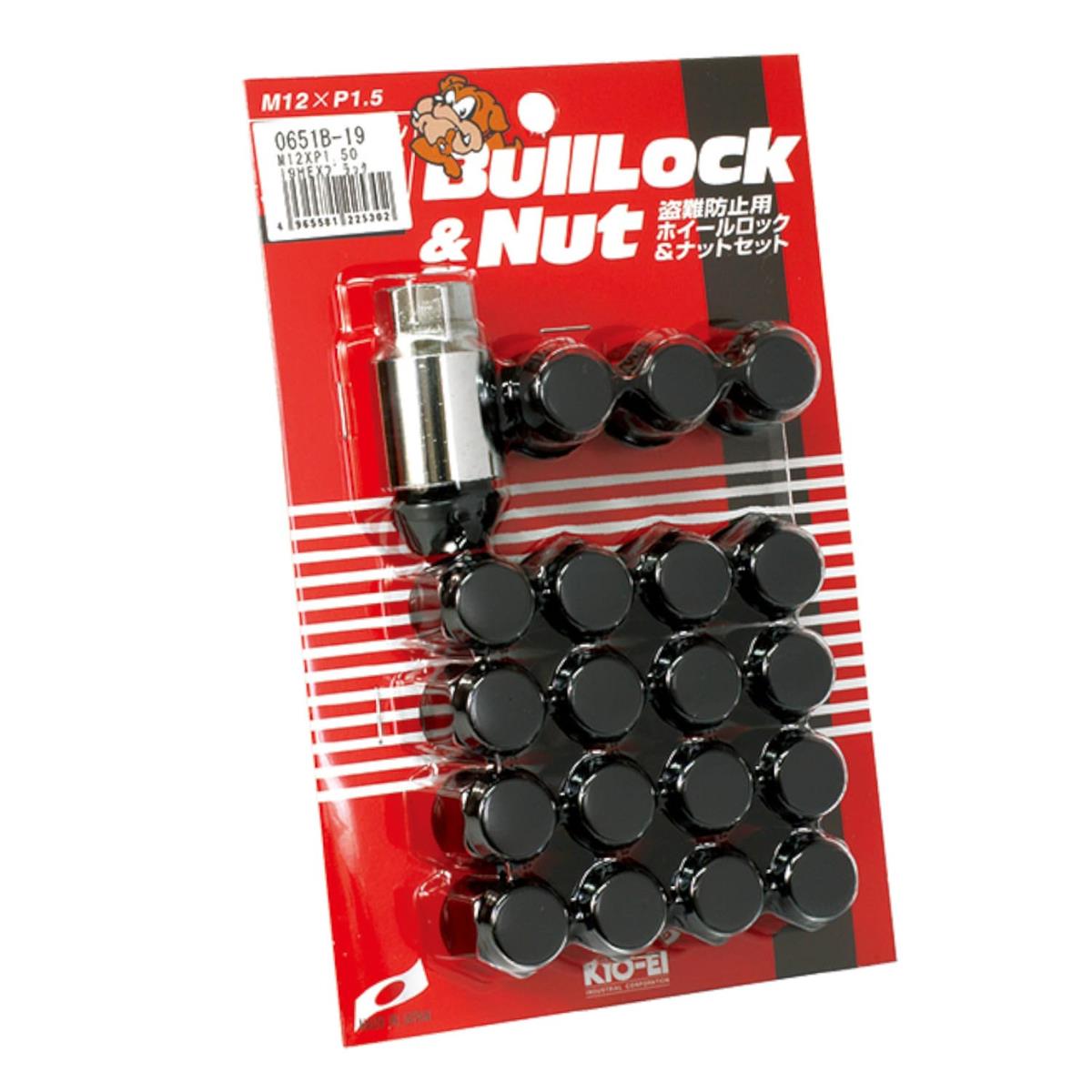 KYO-EI(協永産業) ホイール用ナット Bull Lock 袋タイプ 19HEX M12 x P1.5 アルミ 5H車用 個数:20P 品番 0651B-19