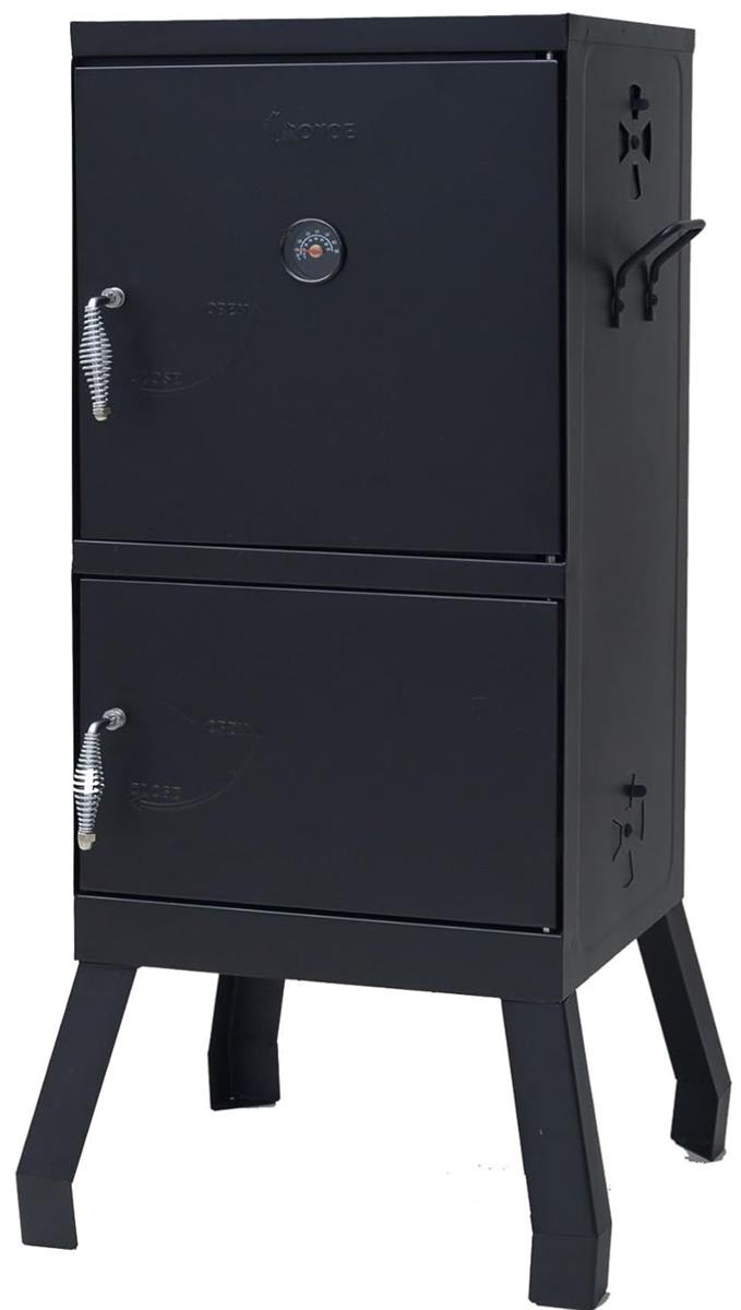 尾上製作所(ONOE) チャコールスモーカー ON-1768 大型燻製器 金属製 S字フック3個/クッキング網2枚/炭受け/ウォーターパン/庫内温度計付き スモーカー 木炭|SKSHOP