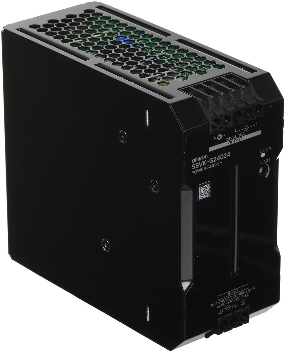 オムロン(Omron) スイッチング・パワーサプライ 単相 240W AC100-240入力/DC90-350入力 24V10A出力 (正式製品型番:S8VK-G24024)|SKSHOP