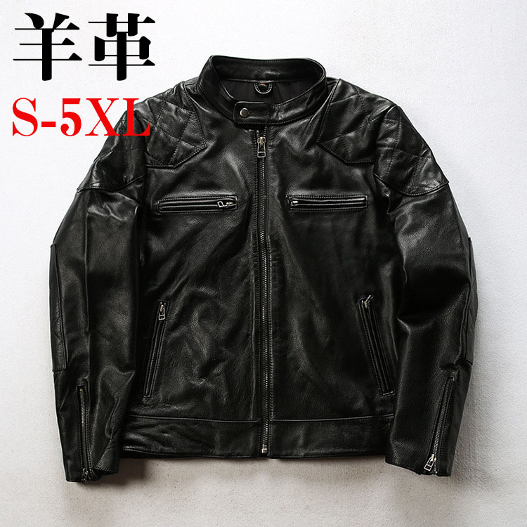 【SALE10%OFF】なめし革上衣 ライダースジャケット パステル色の羊革 自動二輪車上衣 本革 革ジャン 子ヒツジなめし革 メンズ流行り物 S～5XL 本革上衣 差し上げ物 差し上げ物 父の日  アウター ライダースジャケット 自動二輪車 防風 防寒 なめし革 着飾る メンズ 気が大きい大きさ