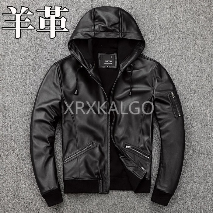 【SALE10%OFF】レザージャケット メンズ ライダースジャケット 柔らかい羊革 フード付き バイクジャケット 本革 革ジャン ラムレザー S～5XL 本革ジャケット ギフト プレゼント 父の日  アウター ライダースジャケット バイク 防風 防寒 レザー お洒落 大きいサイズ