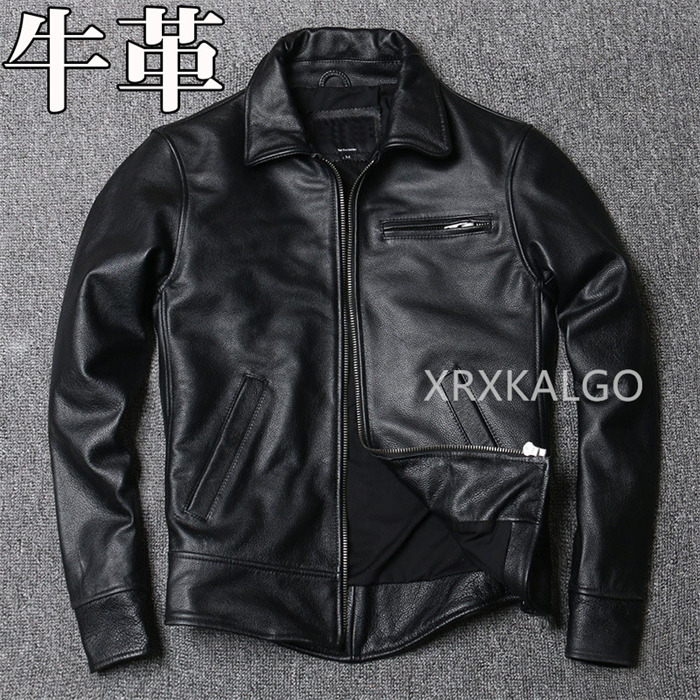 【SALE10%OFF】レザージャケット ライダースジャケット 牛革 バイクジャケット 折り襟 本革 革ジャン メンズファッション S~5XL 本革ジャケット グレー カウレザー 父の日 アウター ライダース ライダースジャケット バイク 防風 防寒 レザー お洒落 メンズ 大きいサイズ|つげ村shop