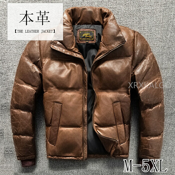 【SALE10%OFF\u00265倍尖んがり】なめし革上衣 なめし革厚地の外套 本革 ライダースジャケット 羊革 レザーダウンジャケット 落ち込む上衣 落ち込む厚地の外套 革ジャン メンズ 本皮 皮ジャン 子ヒツジなめし革 シングルライダース ダブルライダース 秋冬 馬鹿でかい大きさ