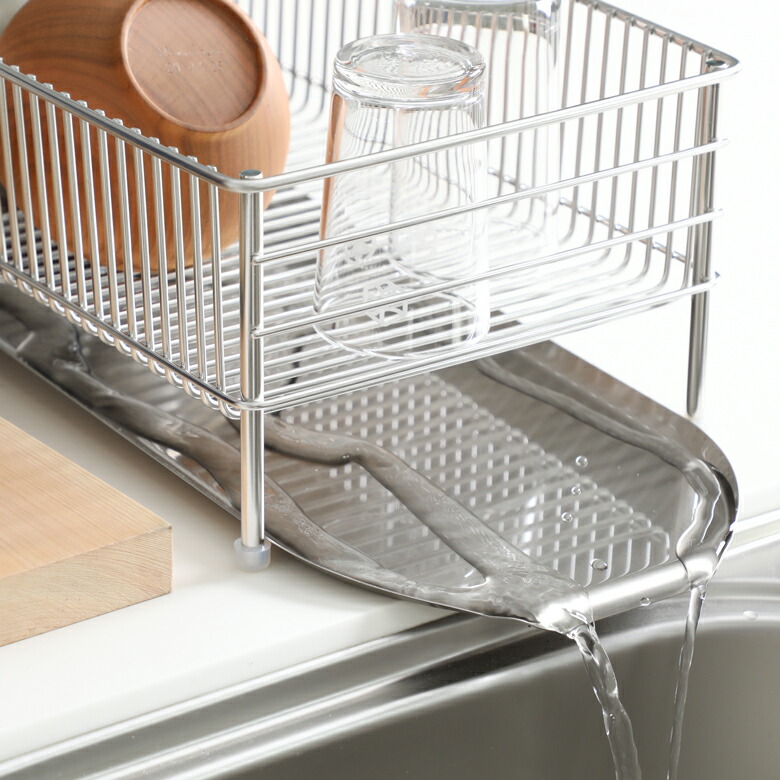 楽天市場 エントリーで ３倍 ラバーゼ ステンレス製 水切りカゴ スリム トレー ポケット付き3点セット Newタイプ 正規品専用袋付き 水切りかご Zk キッチン雑貨shopガンバレ奥さん