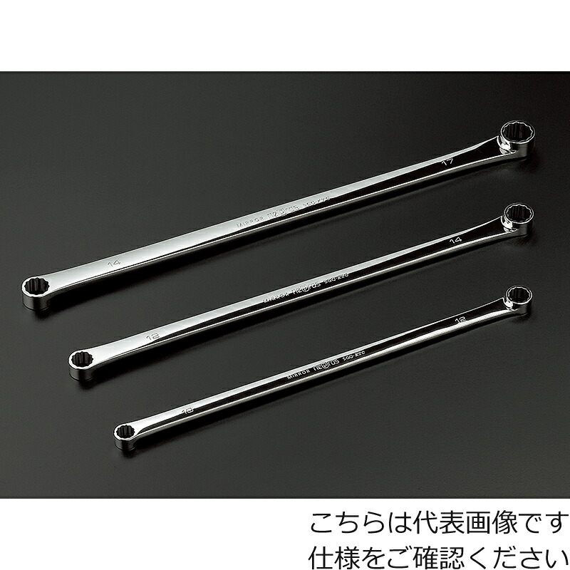 【送料無料】[両口めがねレンチ]京都機械工具（株） ｎｅｐｒｏｓ 超ロングストレート両口めがねレンチ 対辺寸法２２×２４ｍｍ 全長４３１．５ｍｍ 1丁【807-0472】【北海道・沖縄送料別途】【smtb-KD】