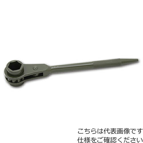 [片口ラチェットレンチ]旭金属工業（株） ＡＳＨ 強力型片口ラチェットスパナ２２ｍｍ KS0022 1丁【116-1083】