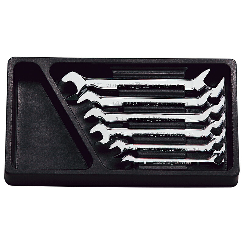【送料無料】[両口スパナ]京都機械工具（株） ｎｅｐｒｏｓ アングルヘッドスパナセット［６本組］ 1Ｓ【807-0946】【北海道・沖縄送料別途】【smtb-KD】