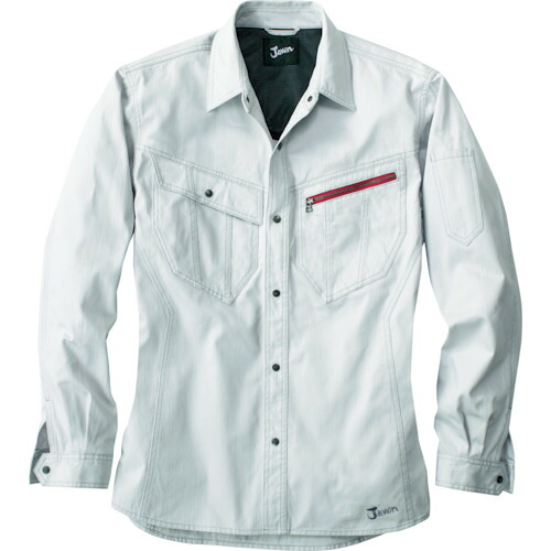 [作業服（シャツ）]（株）自重堂 Ｊａｗｉｎ ナガソデシャツ ５Ｌサイズ シルバー 51904-036-5L 1着