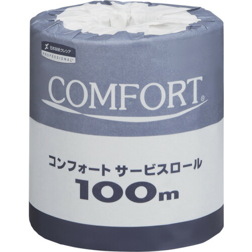★[トイレットペーパー]日本製紙クレシア（株） クレシア トイレットペーパー コンフォートサービスロール１００ｍ 11200 1Ｃｓ【代引不可商品】