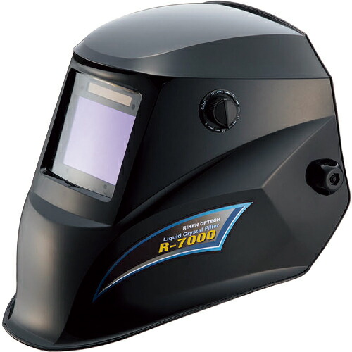 [遮光メガネ]（株）理研オプテック リケン 自動遮光溶接面 Ｒ－７０００Ｃ（かぶり型） R-7000-C 1個