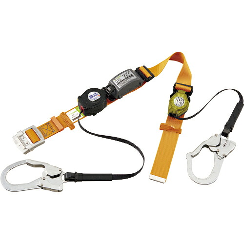 [胴ベルト型墜落制止用器具（ロープタイプ）]サンコー（株） タイタン ＳＬＮ５０５＋ＲＩＣＯＲＯ&minus;Ｎ補助ロープ ロック装置付巻取器式胴ベルト イエロー SLN505-RW-YL 1本｜ものづくりのがんばり屋