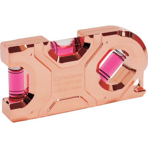 [アルミ製水平器]新潟精機（株） ＳＫ 水平器 鳶レベル零 ピンクゴールド ED-TBZPGR 1個【420-3953】