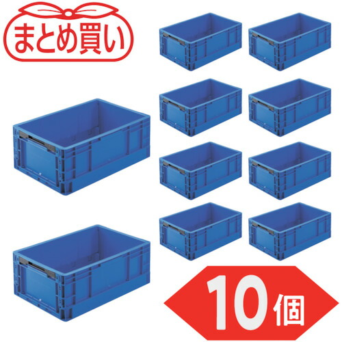 ★[折りたたみ容れもの]トラスコ中山（株） ＴＲＵＳＣＯ 【まとめ買い】オリコン ＴＰＯ型 折りたたみ容れもの ＴＰ標準尺度 ３２Ｌ 暗然たる青碧 １０個 TPO-362-DB-10P 1Ｓ【575-2600】【代引不可商いもの】