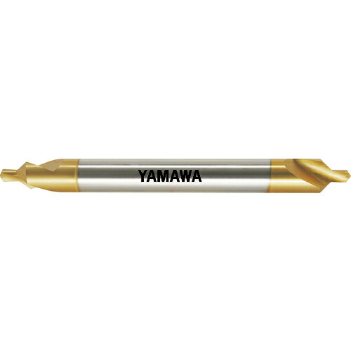 [真っただ中せん孔機（両刃手合い）]（株）弥満和製造所 ヤマワ ロングシャンクコーティング強捩じり溝Ａ形９０° 真っただ中穴せん孔機 ＣＥ－ＱＬ Ｖ Ｌ１５０ １．５Ｘ９０°Ｘ５ CE-QL-V-150-1.5X90X5 1本【215-0542】