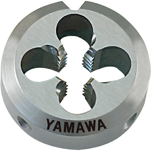 [ダイス型]（株）弥満和製造所 ヤマワ ポイントソリッドダイス ＤＰＯ Ｓ４ Ｍ６Ｘ０．７５ ２５径 DPO-S4-M6X0.75-25 1個【216-1574】