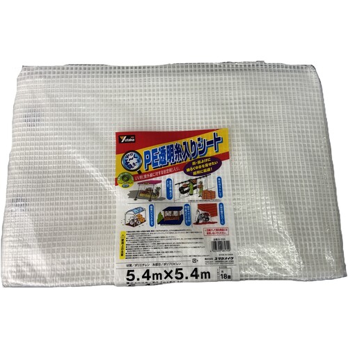 ★[糸入りシート]（株）ユタカメイク ユタカメイク シート ＰＥ透明糸入りシート（ＵＶ剤入） ５．４ｍ×５．４ｍ B-334 1枚【396-2445】【代引不可商品】