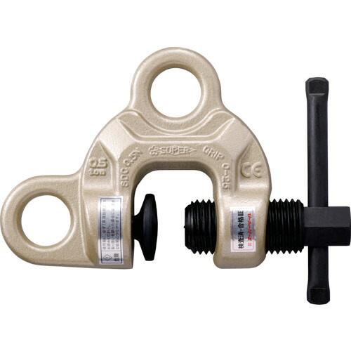 [ねじ式クランプ]（株）スーパーツール スーパー ねじ式クランプ スクリューカムクランプ（ダブル・アイ型） 基本使用荷重１ｔ（ＲＦＩＤチップ搭載／Ｓ・Ｍ・Ａ・Я・Ｔ管理アプリ対応） SDC1NRF 1台【683-5608】