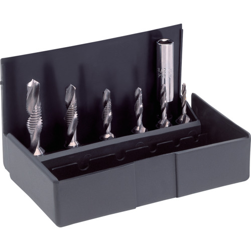 [六角軸タップ]ＶＯＥＬＫＥＬ社 ＶＯＥＬＫＥＬ 六角軸タッピングドリルセット Ｍ３ーＭ１０ ６本入り 67200 1Ｓ【689-3099】｜ものづくりのがんばり屋