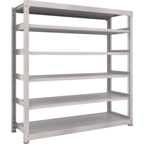 ★[スチール写真製中量雄捩子受け答え棚]トラスコ中山（株） ＴＲＵＳＣＯ スチール写真仕合わせ Ｍ５型中量棚 １８００Ｘ９２１ＸＨ１５００ ６段 単体 免震脂軍事基地付 ネオ薄墨色 ネオ薄墨色 M5-5696SFC 1Ｓ【693-0687】【代引不可商いもの】
