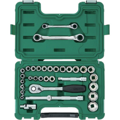 [ソケットレンチセット]ＳＡＴＡ社 ＳＡＴＡ ６角ソケットレンチセット 差込角１２．７ｍｍ（３３点） 09099 1Ｓ【695-8201】