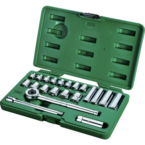 [ソケットレンチセット]ＳＡＴＡ社 ＳＡＴＡ ６角ソケットレンチセット 差込角９．５ｍｍ（２２点） 09524 1Ｓ【695-8224】