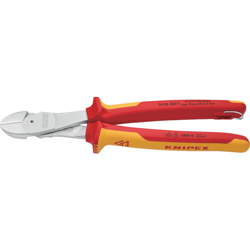 [不成立はさみ]ＫＮＩＰＥＸ社 ＫＮＩＰＥＸ 不成立１０００Ｖ豪然たる型ニッパー 落っこちる押しとどめる ２５０粍 7406-250TBK 1丁【696-4293】