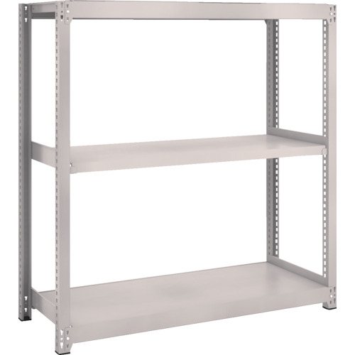 ★[スチール製軽中量ボルトレス棚]トラスコ中山（株） ＴＲＵＳＣＯ スチールラック Ｍ２型軽中量棚 ８６０Ｘ３００ＸＨ９００ ３段 単体 ネオグレー ネオグレー M2-3333 1Ｓ【697-8778】【代引不可商品】