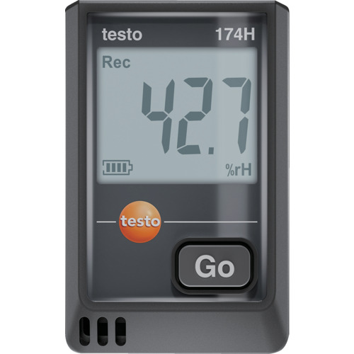 [温湿度記録計（ロガー）]（株）テストー ＴＥＳＴＯ 温湿度データロガー（ＵＳＢ） ｔｅｓｔｏ １７４Ｈ（黒） 0572 1741 02 1台【697-9163】