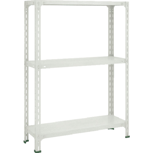 ★[スチール製軽量ボルト式棚（開放型）]トラスコ中山（株） ＴＲＵＳＣＯ スチールラック 軽量棚開放型 ８７５Ｘ４５０ＸＨ１５００ ３段 ネオグレー 53X-13 1Ｓ【779-8920】【代引不可商品】｜ものづくりのがんばり屋